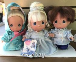 Disney Parks MINI CINDERELLA COMPLETE SET 7 Precious Moments Dolls New