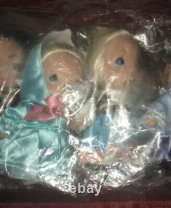 Disney Parks MINI CINDERELLA COMPLETE SET 7 Precious Moments Dolls New