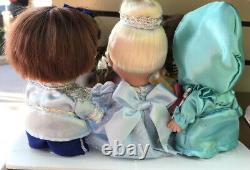 Disney Parks MINI CINDERELLA COMPLETE SET 7 Precious Moments Dolls New