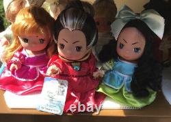 Disney Parks MINI CINDERELLA COMPLETE SET 7 Precious Moments Dolls New