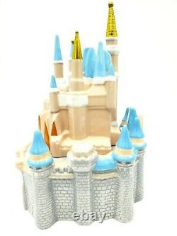 Disney Parks Magic Kingdom Cinderella Castle Ceramic Cookie Jar New