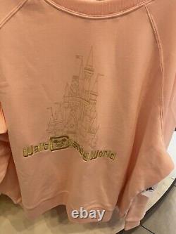 Disney Parks Peach Punch Cinderella Castle Sweatshirt XL 1X NEW 2024