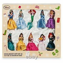 Disney Parks Store Disney Princess Sketchbook 10 Ornament Set Cinderella Aurora