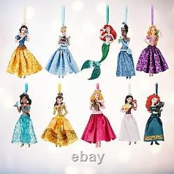 Disney Parks Store Disney Princess Sketchbook 10 Ornament Set Cinderella Aurora