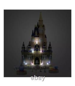 Disney Parks World 50th Anniversary Cinderella Castle Playset 23 Lights Up New