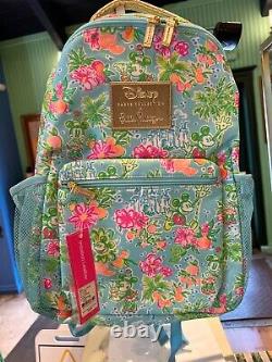 Disney Parks x Lilly Pulitzer Backpack Mickey & Minnie Cinderella Castle