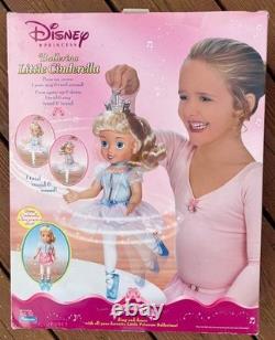 Disney Playmates Princess Ballerina Little Cinderella I Twirl & Sing! SEALED Box