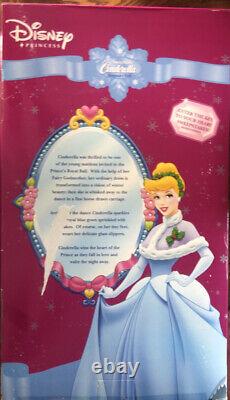 Disney Princess Brass Key Keepsakes 2004 Snowflake Cinderella Porcelain Doll Nib