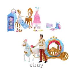 Disney Princess Cinderella Gift Set Carriage Horse Doll Playset Toys for Girls