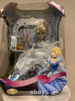 Disney Princess Cinderella Porcelain Doll Brass Key Keepsake New In Damaged Box