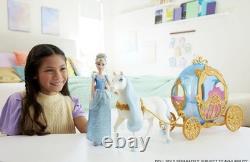 Disney Princess Cinderella Rolling Carriage & Horse with Brushable Mane & Tail