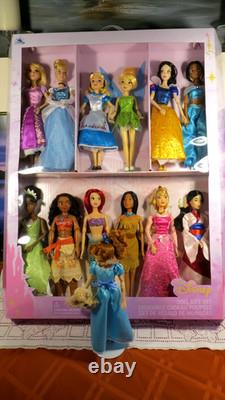 Disney Princess Classic Doll Collection Giftset 2021 Disney Store 12 Dolls+wendy