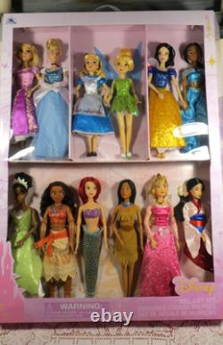 Disney Princess Classic Doll Collection Giftset 2021 Disney Store 12 Dolls+wendy