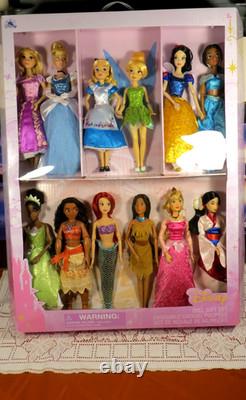 Disney Princess Classic Doll Collection Giftset 2021 Disney Store 12 Dolls+wendy