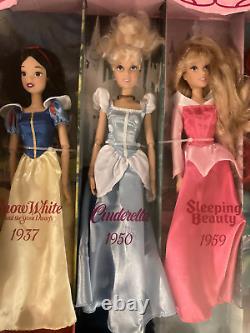 Disney Princess Collection CLASSIC FILM 10 DOLL SET NIB Belle Ariel Cinderella