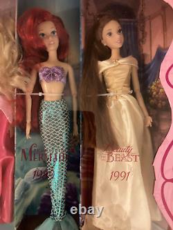 Disney Princess Collection CLASSIC FILM 10 DOLL SET NIB Belle Ariel Cinderella