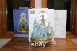 Disney Rotating Tinkerbell Cinderella Castle Double Snowglobe NEW