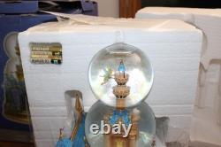 Disney Rotating Tinkerbell Cinderella Castle Double Snowglobe NEW