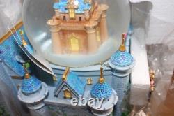 Disney Rotating Tinkerbell Cinderella Castle Double Snowglobe NEW