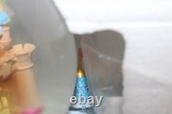 Disney Rotating Tinkerbell Cinderella Castle Double Snowglobe NEW