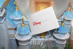 Disney Rotating Tinkerbell Cinderella Castle Double Snowglobe NEW