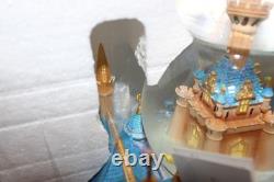 Disney Rotating Tinkerbell Cinderella Castle Double Snowglobe NEW