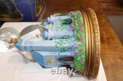 Disney Rotating Tinkerbell Cinderella Castle Double Snowglobe NEW