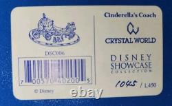 Disney Showcase Crystal World Ltd Ed Cinderella Carriage Coach W Jaq Gus MIB