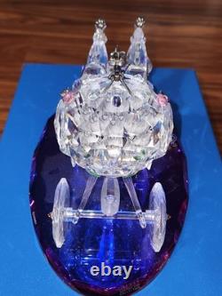 Disney Showcase Crystal World Ltd Ed Cinderella Carriage Coach W Jaq Gus MIB