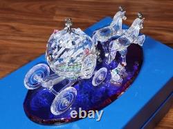 Disney Showcase Crystal World Ltd Ed Cinderella Carriage Coach W Jaq Gus MIB