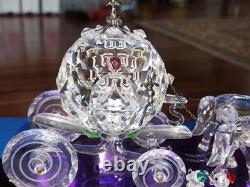 Disney Showcase Crystal World Ltd Ed Cinderella Carriage Coach W Jaq Gus MIB