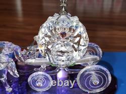 Disney Showcase Crystal World Ltd Ed Cinderella Carriage Coach W Jaq Gus MIB