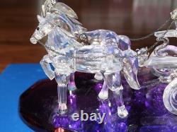 Disney Showcase Crystal World Ltd Ed Cinderella Carriage Coach W Jaq Gus MIB