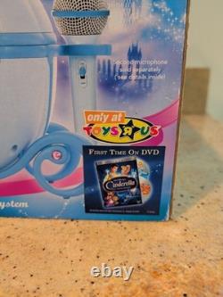 Disney Sing Along Cinderella CD Player / Karaoke Boom Box BLUE Brand New 2005