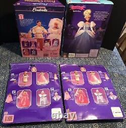 Disney Sparkle Eyes Cinderella Doll, Prince Charming, Godmother, Stepmother