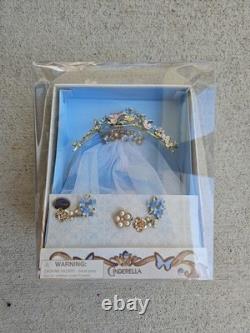 Disney Store 2015 Cinderella Deluxe Wedding Accessory Tiara Set Live Action READ