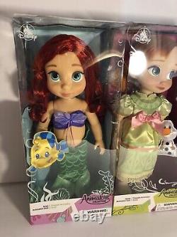 Disney Store Animators' Collection Elsa, Anna, & Ariel Doll Bundle 16