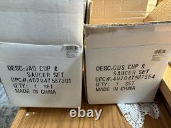 Disney Store CINDERELLA'S JAQ AND GUS TEACUPS & SAUCERS in ORIGINAL BOX-RARE