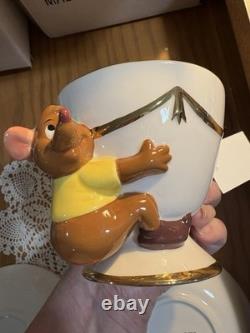 Disney Store CINDERELLA'S JAQ AND GUS TEACUPS & SAUCERS in ORIGINAL BOX-RARE