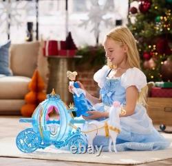 Disney Store Cinderella Doll House & Light Up Carriage Deluxe Gift Set New
