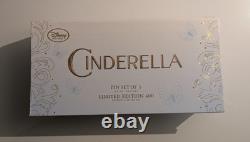 Disney Store Cinderella Live Action Pin Set of 3 Limited Edition 1 of 400 BNIB