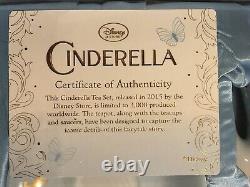 Disney Store Cinderella Princess Limited Edition Tea Set Live Action COA NIB