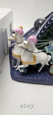 Disney Store Cinderella Staircase Snow globe YELLOW water NEW Open BOX