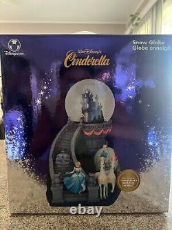 Disney Store Cinderella Staircase Snow globe Yellow water And Original Box