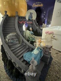 Disney Store Cinderella Staircase Snow globe Yellow water And Original Box