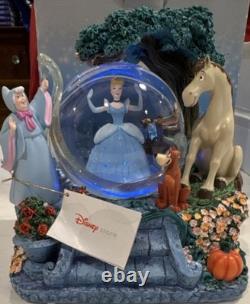 Disney Store Cinderella's Magical Gown Musical Snow Globe Tested & Works! Read