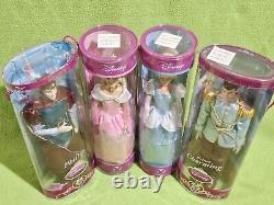 Disney Store Dolls-Cinderella + Prince Charming + Phillip & Sleeping Beauty-New