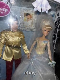 Disney Store Once Upon A Wedding Cinderella & Prince Charming Doll Set NEW