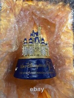 Disney Swarovski Arribas 50th Anniversary Cinderella Castle Jeweled Trinket Box