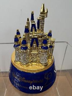 Disney Swarovski Arribas 50th Anniversary Cinderella Castle Jeweled Trinket Box